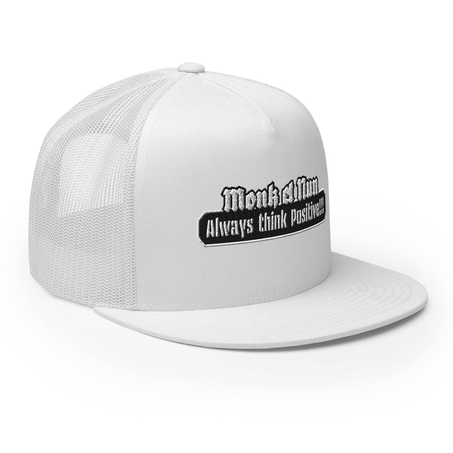 Hat Trucker 50% cotton Always think positive Text #2 - Monk&Nun UnisexClothing