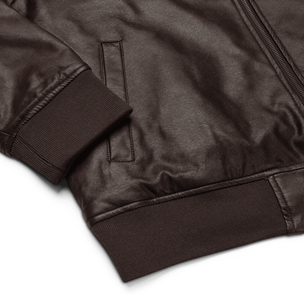 Unisex Leather Bomber jacket LOGO - Monk&Nun UnisexClothing