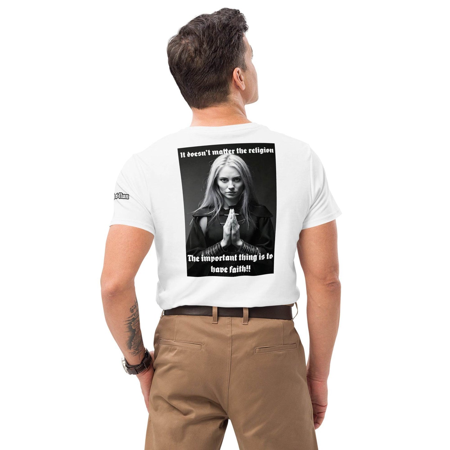 Men's premium 100%cotton t-shirt Design #3 - Monk&Nun UnisexClothing