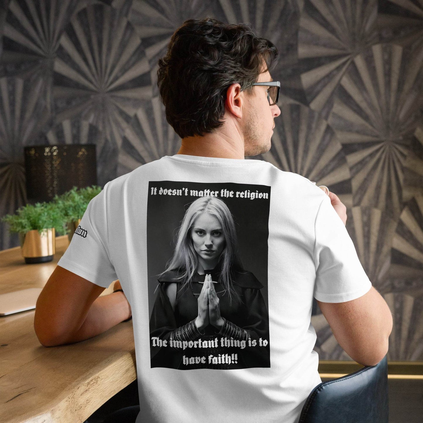 Men's premium 100%cotton t-shirt Design #3 - Monk&Nun UnisexClothing