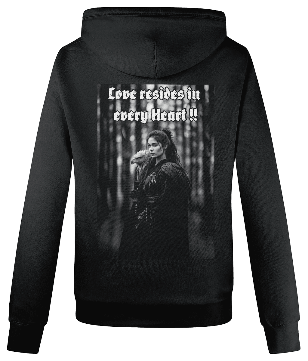 Cross Neck Hoodie 70%cotton Back Design #1 - Monk&Nun UnisexClothing