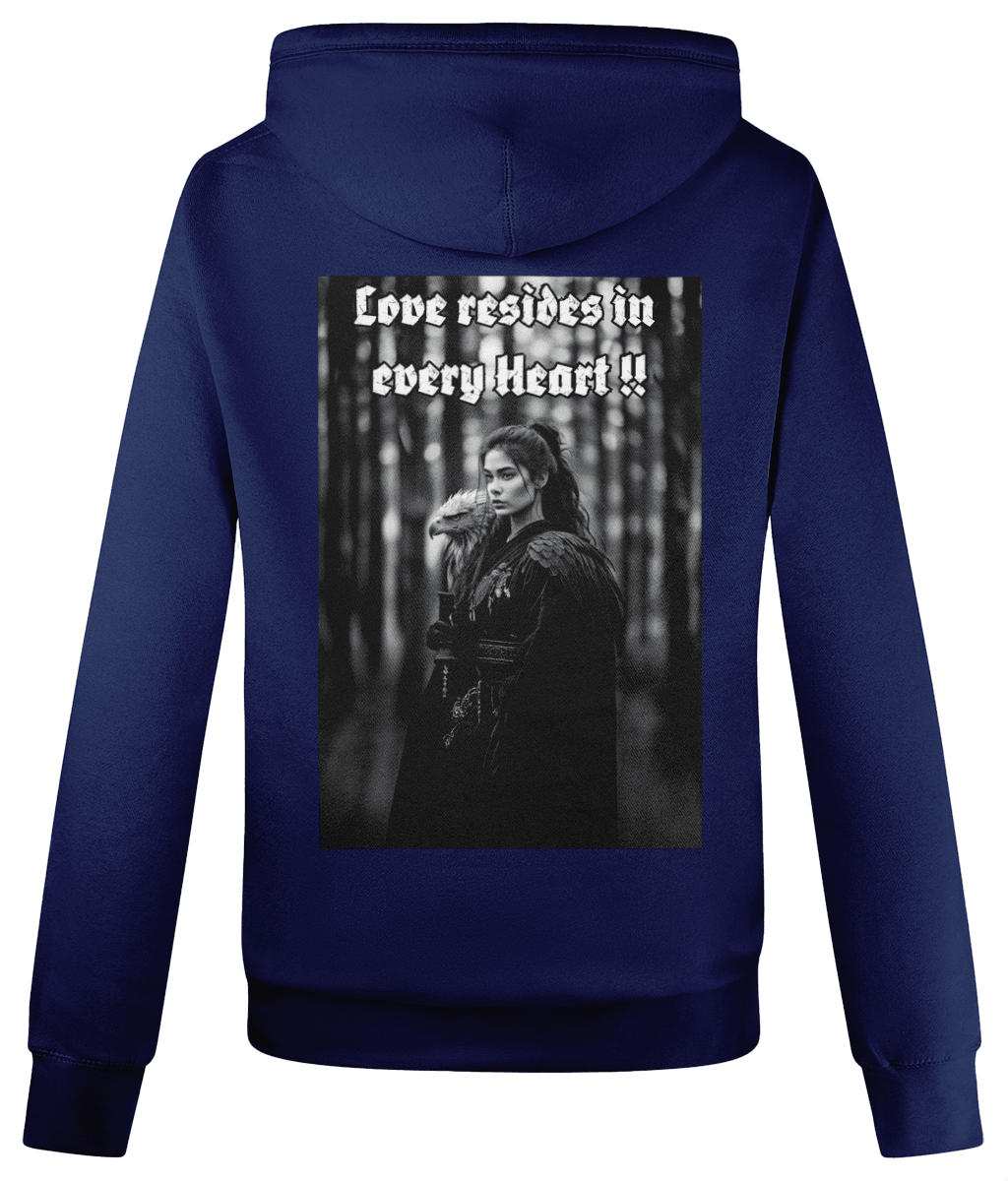 Cross Neck Hoodie 70%cotton Back Design #1 - Monk&Nun UnisexClothing