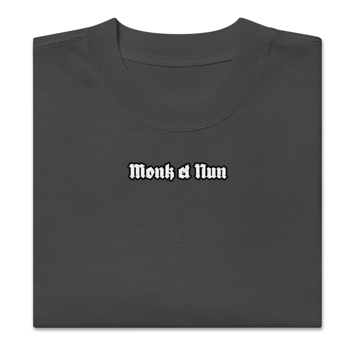 Unisex Oversized faded 100% carded cotton t-shirt Design #14 - Monk&Nun UnisexClothing