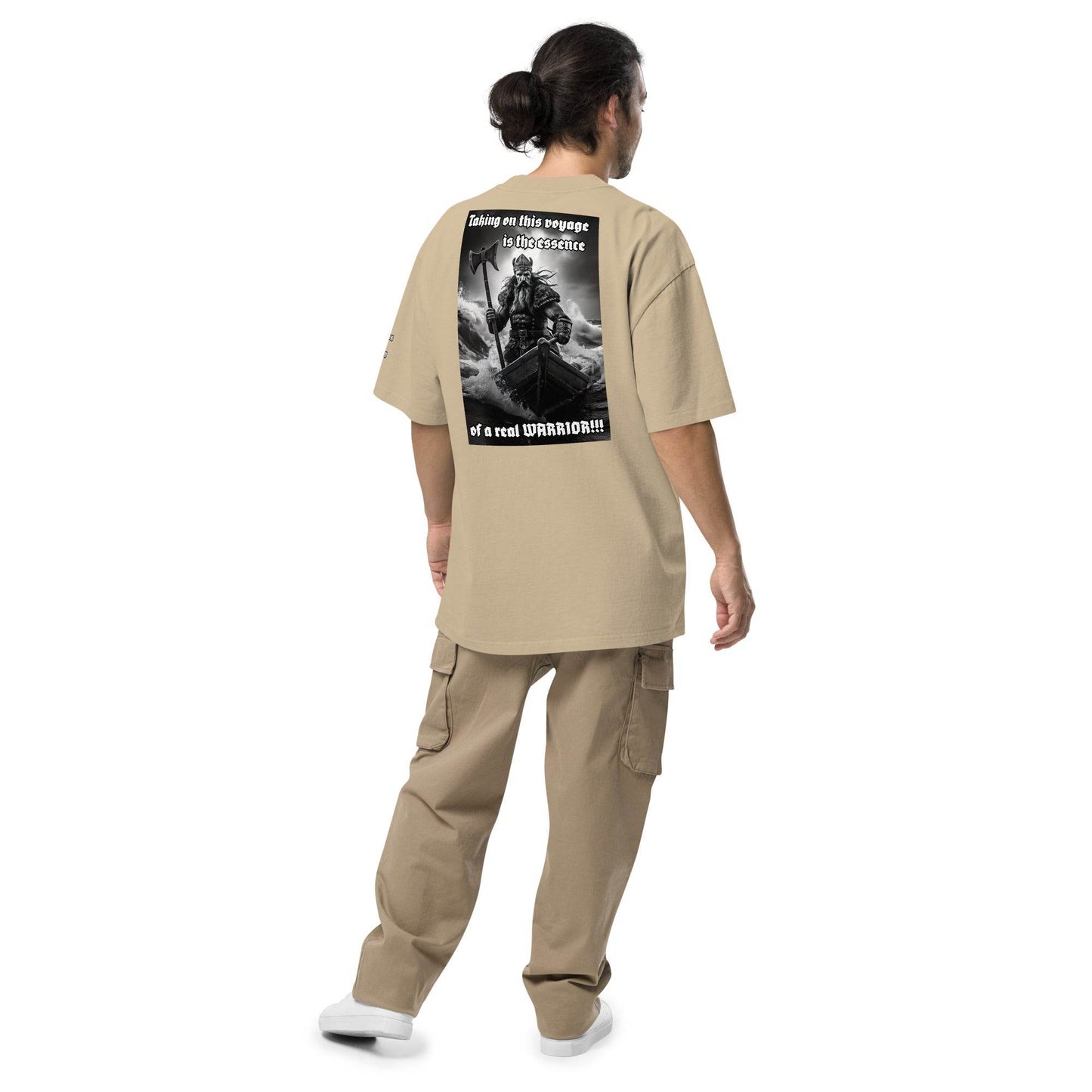 Unisex Oversized faded 100% carded cotton t-shirt Design #12 - Monk&Nun UnisexClothing