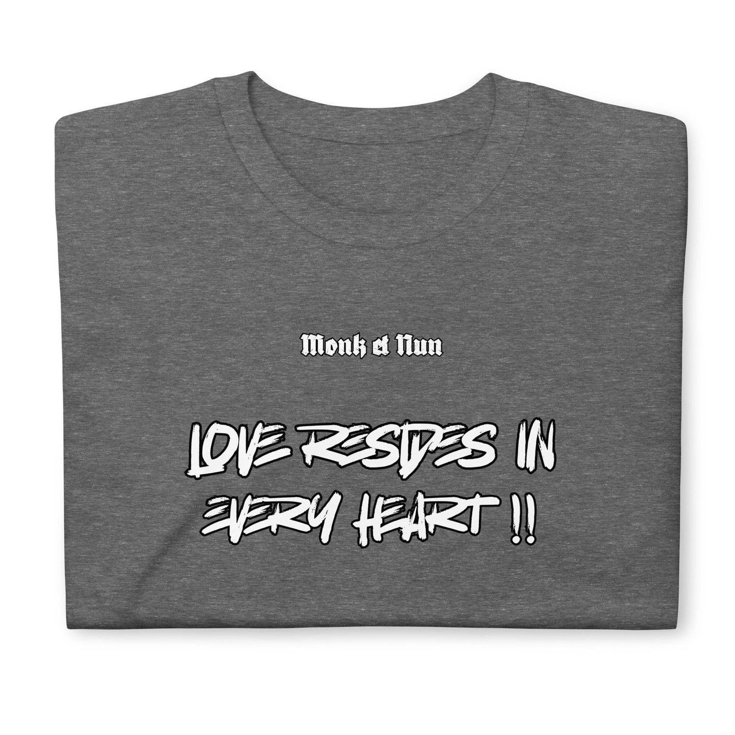 Unisex Short Sleeve 100% ring-spun cotton t-Shirt Text #1 front - Monk&Nun UnisexClothing