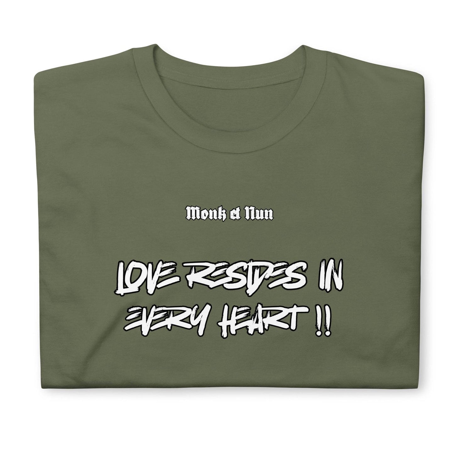 Unisex Short Sleeve 100% ring-spun cotton t-Shirt Text #1 front - Monk&Nun UnisexClothing
