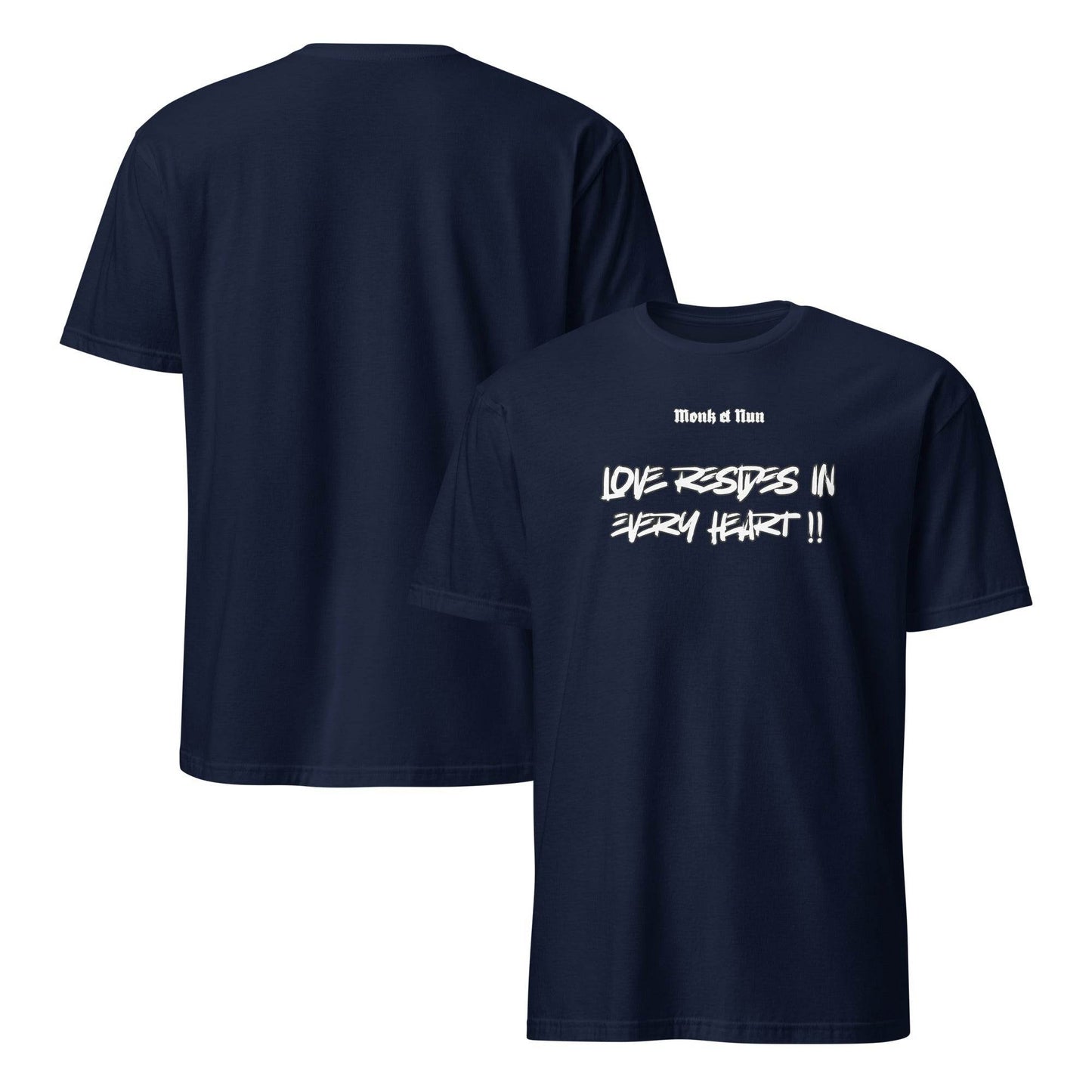 Unisex Short Sleeve 100% ring-spun cotton t-Shirt Text #1 front - Monk&Nun UnisexClothing