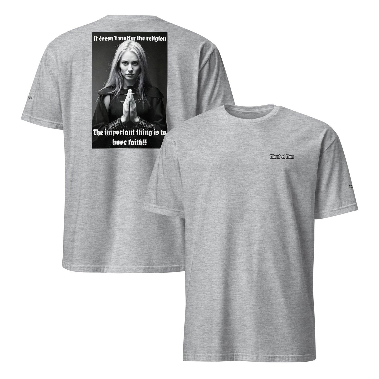 Unisex Short Sleeve 100% ring-spun cotton t-Shirt Design #3 - Monk&Nun UnisexClothing
