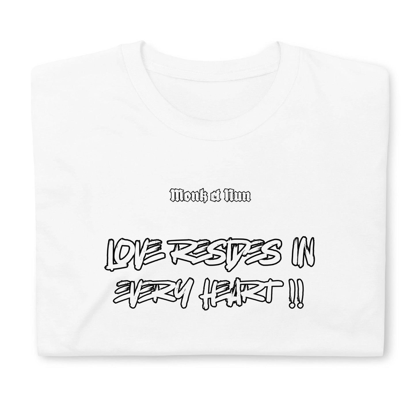 Unisex Short Sleeve 100% ring-spun cotton t-Shirt Text #1 front - Monk&Nun UnisexClothing