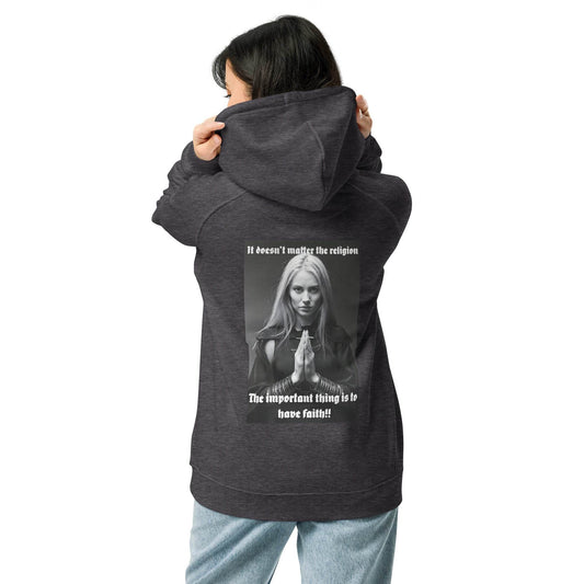 Unisex eco 100% organic cotton Warriors Hoodie Design #3 - Monk&Nun UnisexClothing