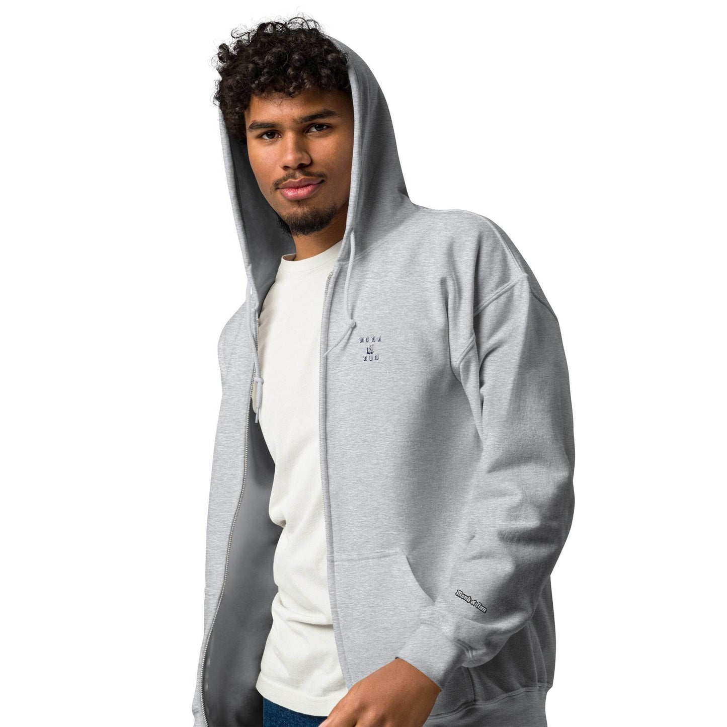 Unisex heavy 50% cotton blend zip Hoodie Design #3 - Monk&Nun UnisexClothing
