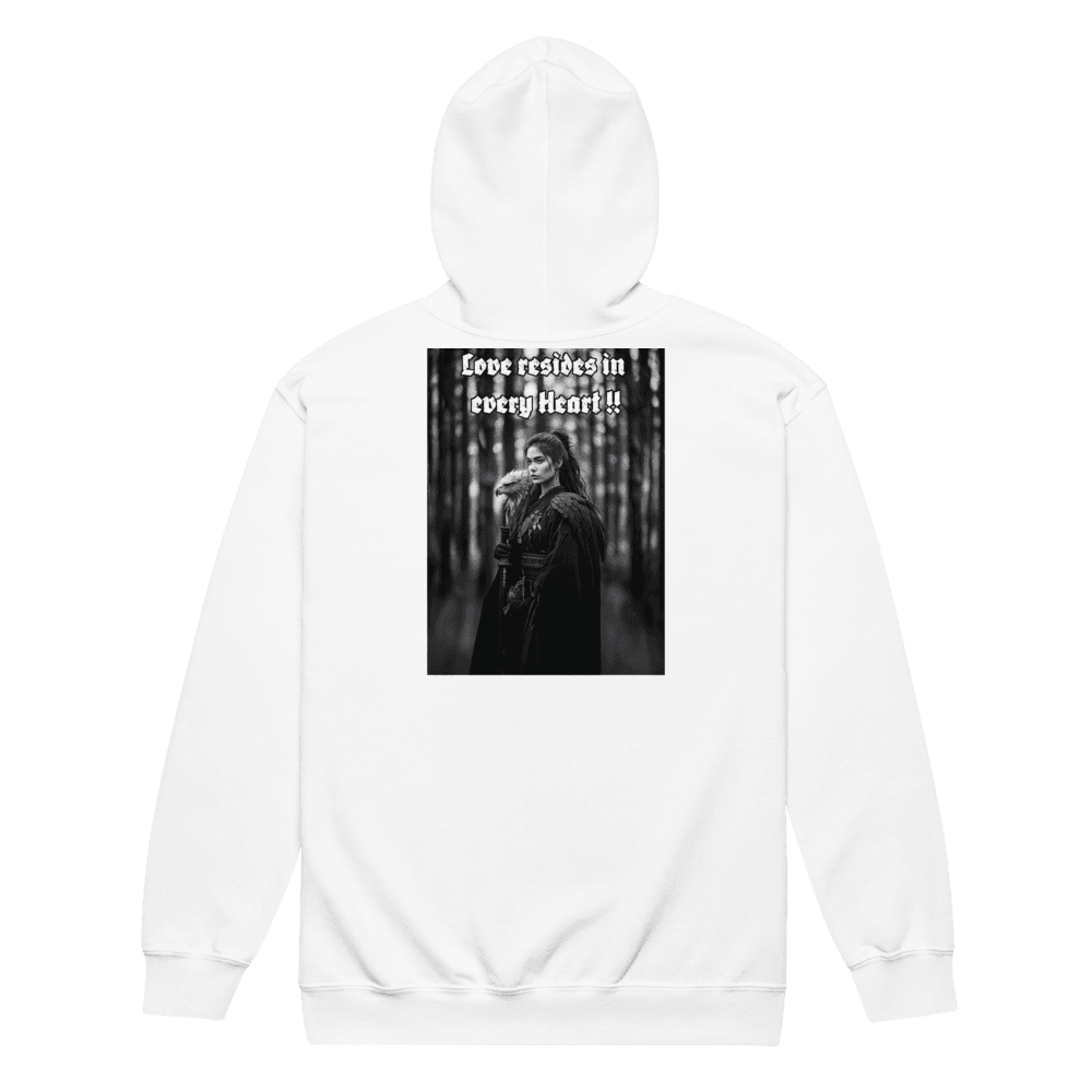 Unisex heavy 50% cotton blend zip Hoodie Design #1 - Monk&Nun UnisexClothing