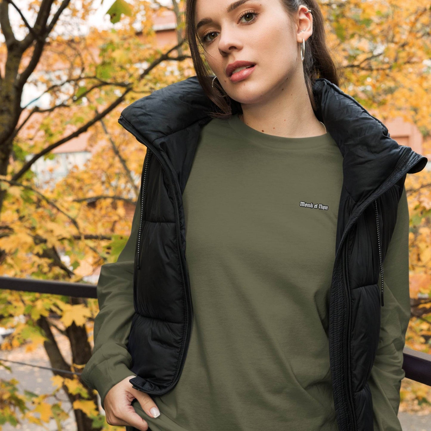 Unisex Long Sleeve 100% cotton Sweatshirt Always think positive - Monk&Nun UnisexClothing