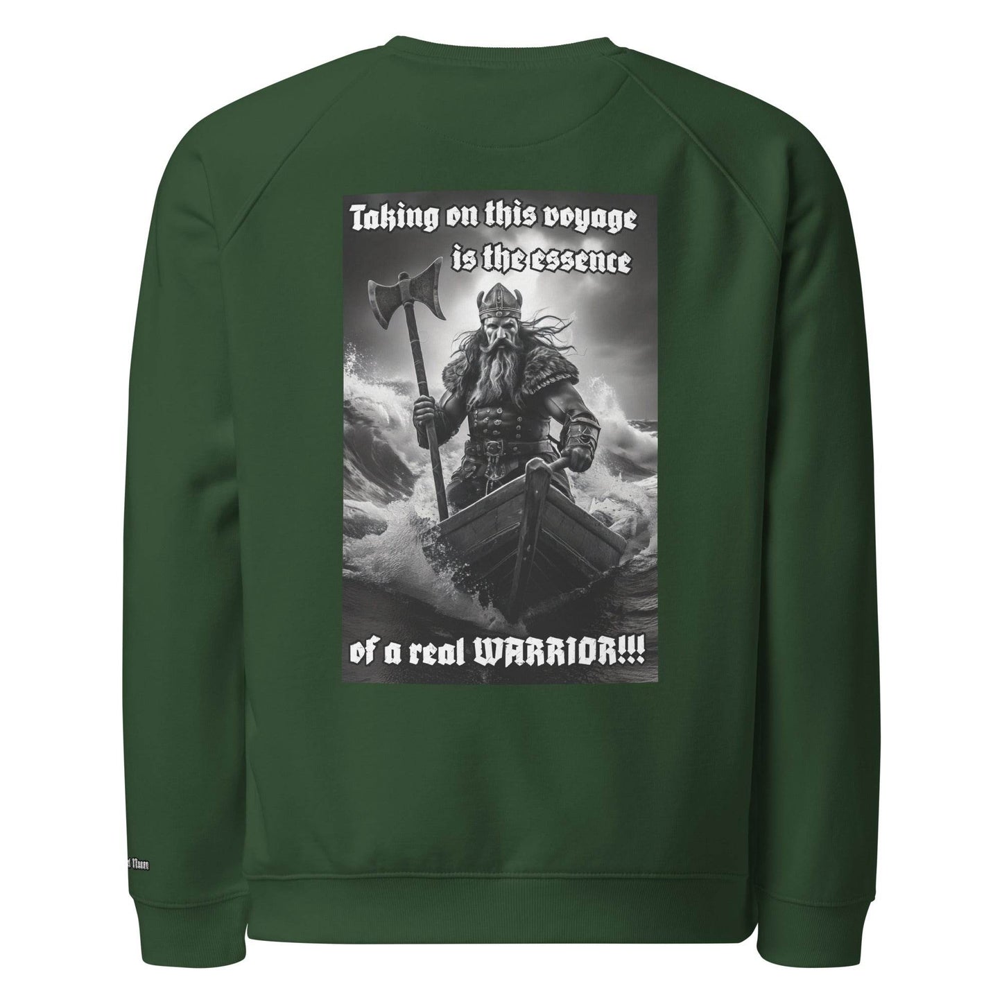 Unisex organic 100% cotton raglan sweatshirt Design #12 - Monk&Nun UnisexClothing