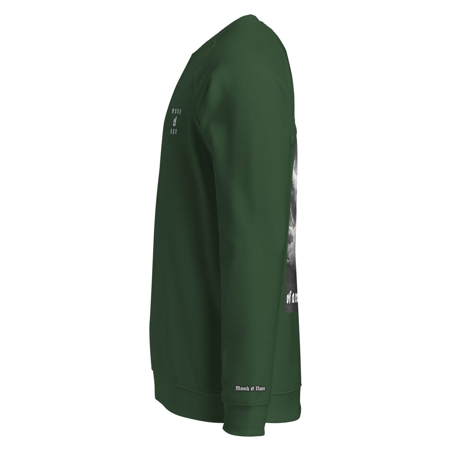 Unisex organic 100% cotton raglan sweatshirt Design #12 - Monk&Nun UnisexClothing