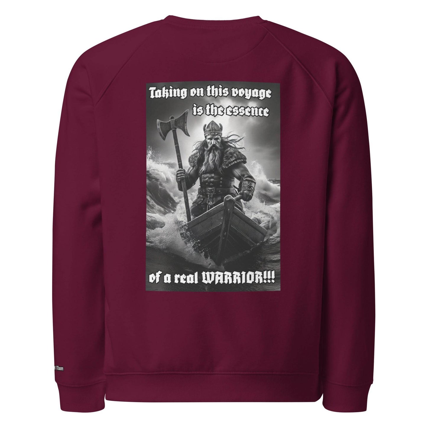 Unisex organic 100% cotton raglan sweatshirt Design #12 - Monk&Nun UnisexClothing