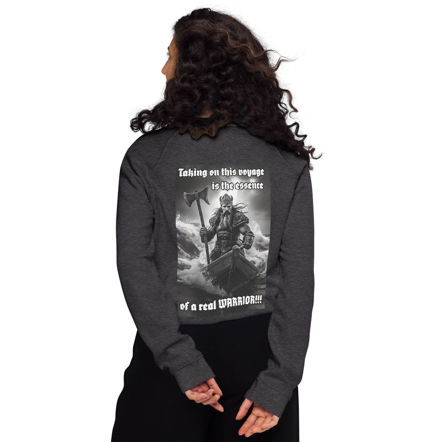 Unisex organic 100% cotton raglan sweatshirt Design #12 - Monk&Nun UnisexClothing