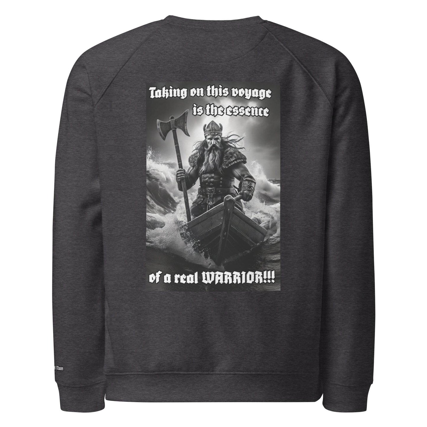 Unisex organic 100% cotton raglan sweatshirt Design #12 - Monk&Nun UnisexClothing