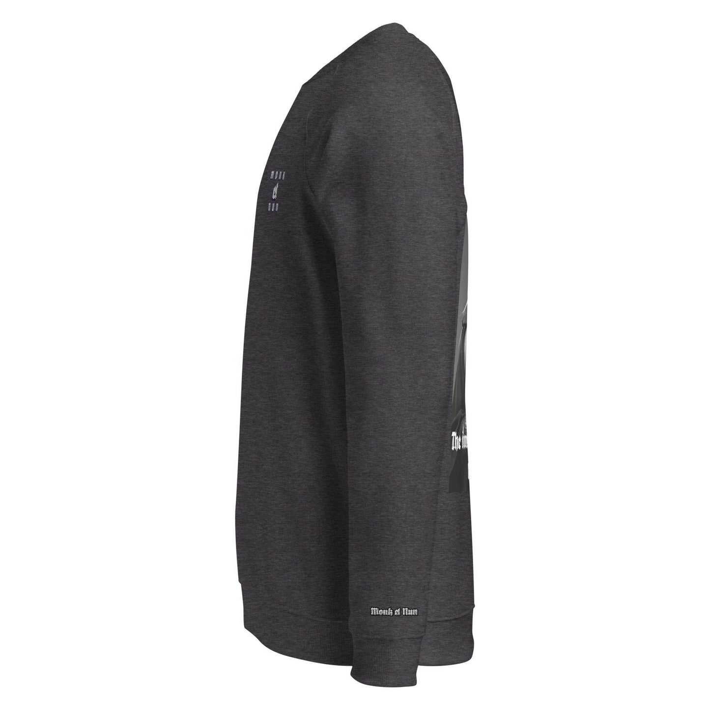 Unisex organic 100% cotton raglan sweatshirt Design #3 - Monk&Nun UnisexClothing