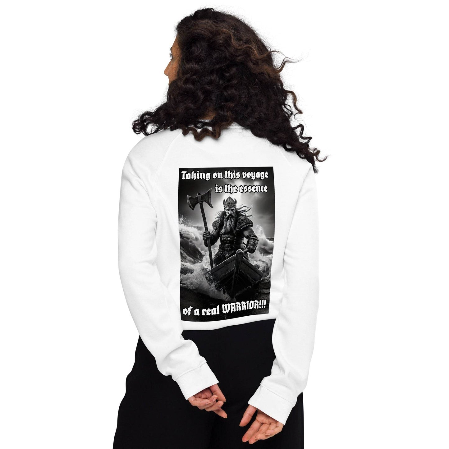Unisex organic 100% cotton raglan sweatshirt Design #12 - Monk&Nun UnisexClothing