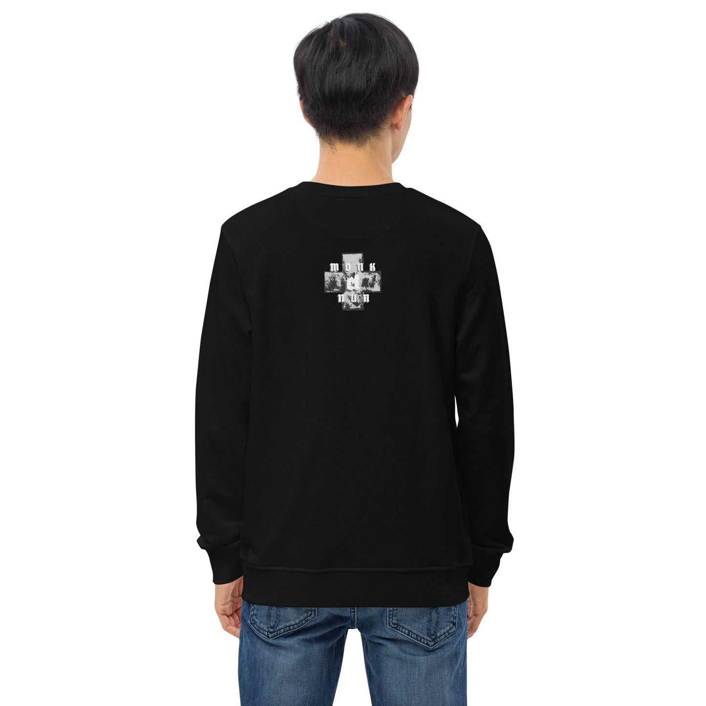 Unisex organic 80% cotton sweatshirt Always think positive - Monk&Nun UnisexClothing