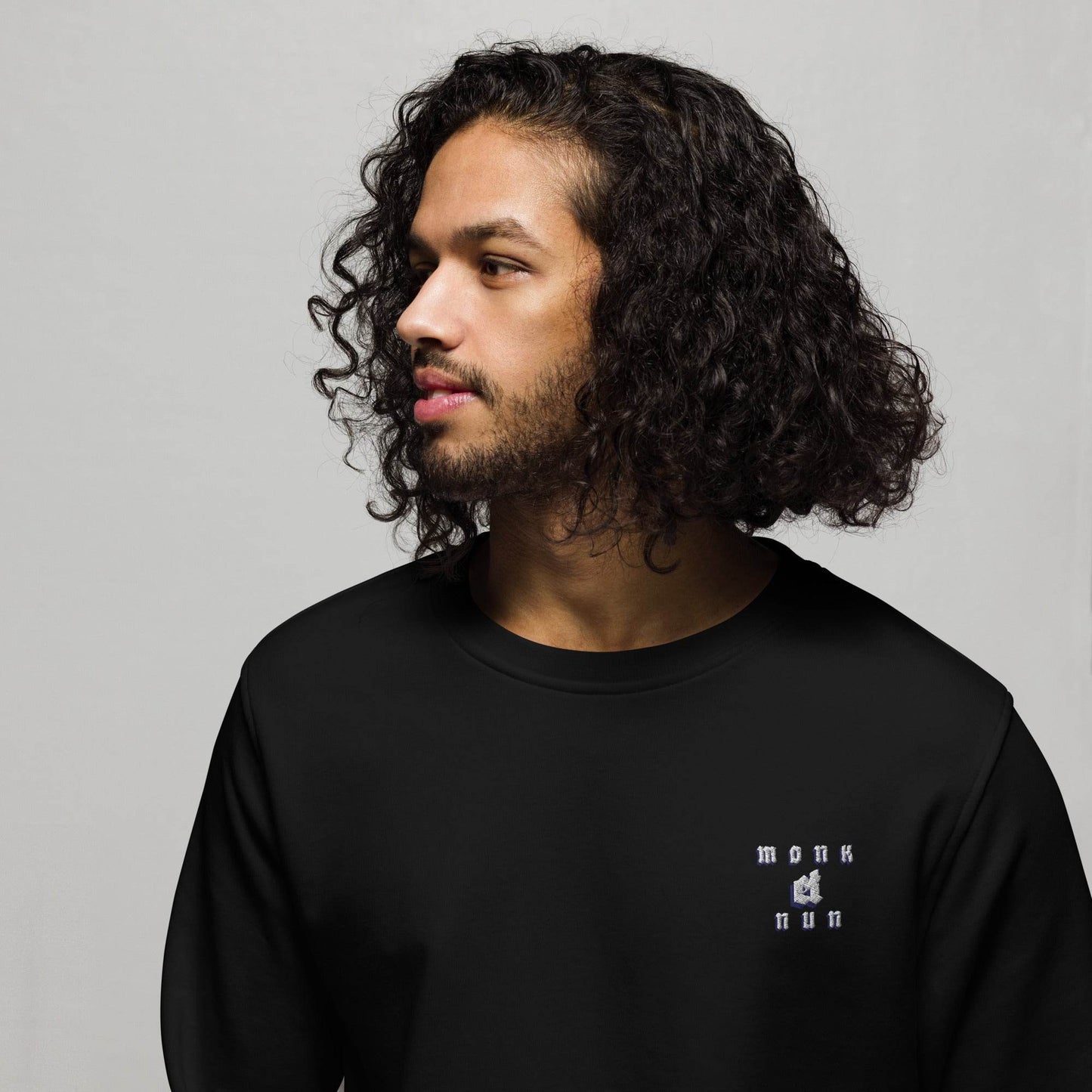 Unisex organic 80% cotton sweatshirt Always think positive - Monk&Nun UnisexClothing