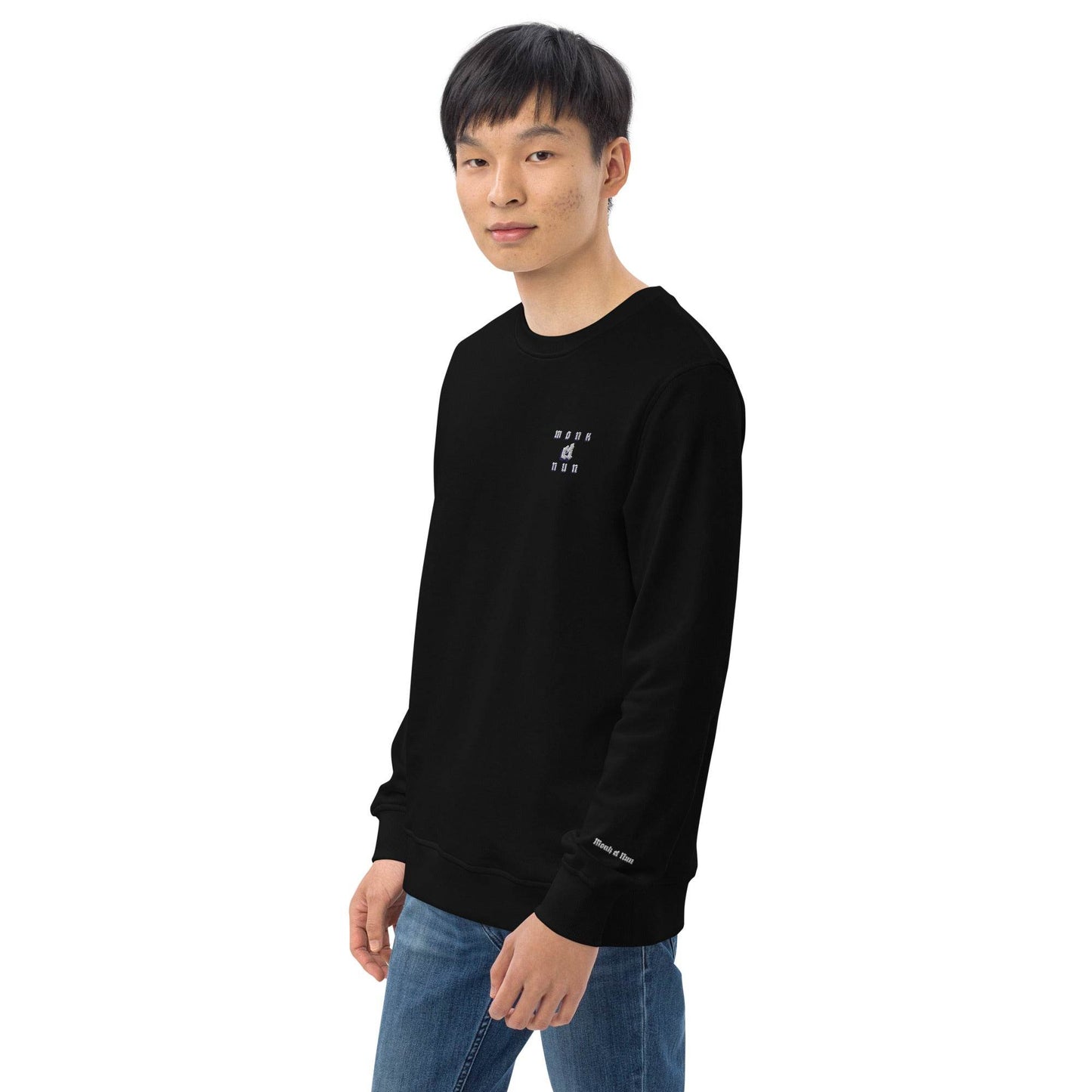 Unisex organic 80% cotton sweatshirt Always think positive - Monk&Nun UnisexClothing