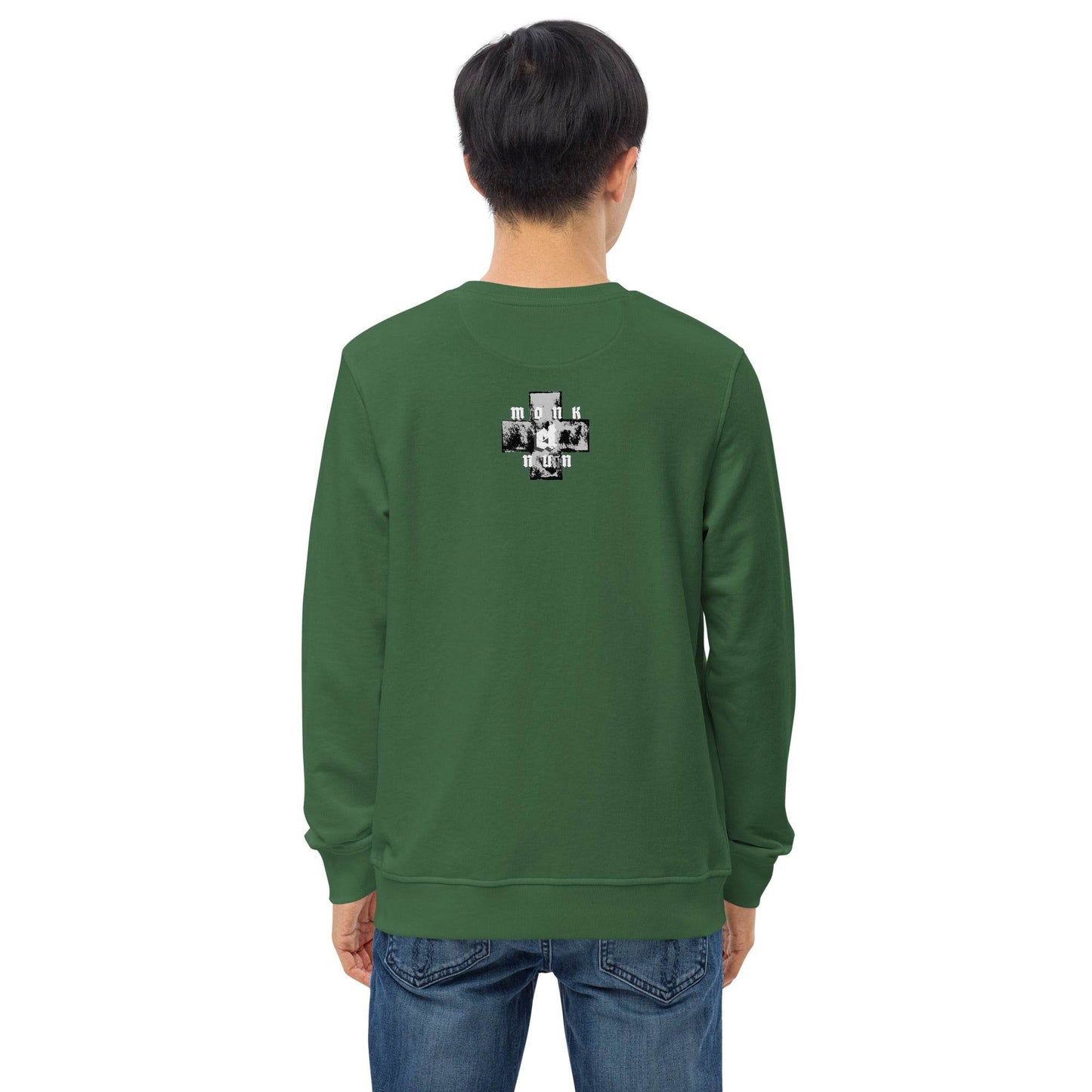 Unisex organic 80% cotton sweatshirt Always think positive - Monk&Nun UnisexClothing