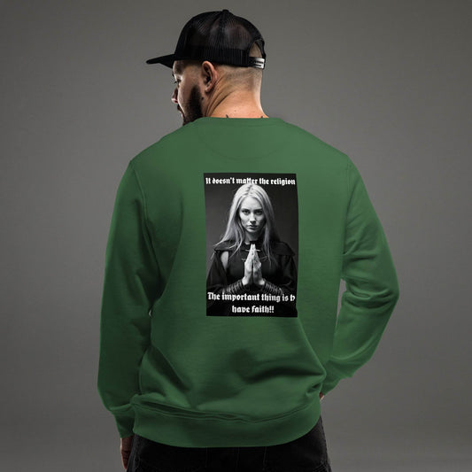Unisex organic 80% cotton sweatshirt Design #3 - Monk&Nun UnisexClothing