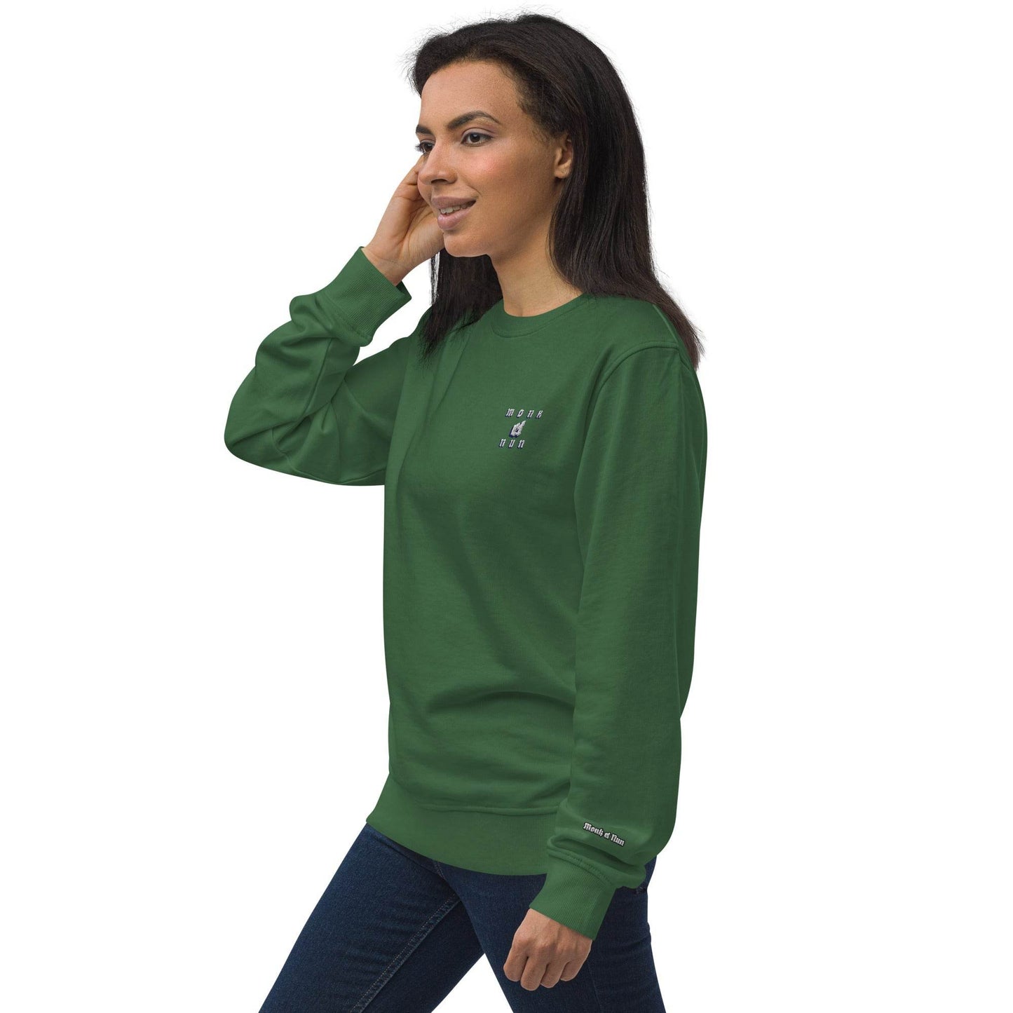 Unisex organic 80% cotton sweatshirt Always think positive - Monk&Nun UnisexClothing