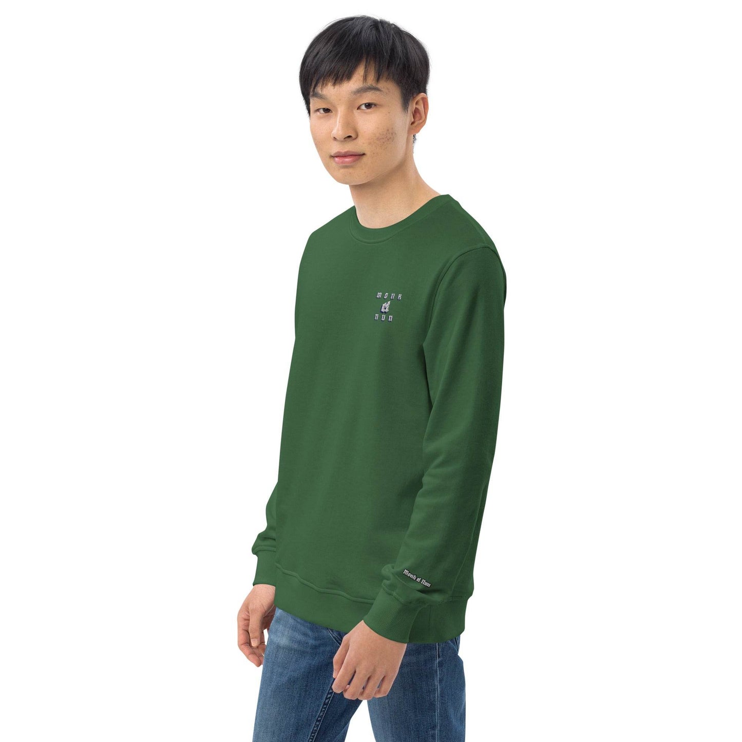Unisex organic 80% cotton sweatshirt Always think positive - Monk&Nun UnisexClothing