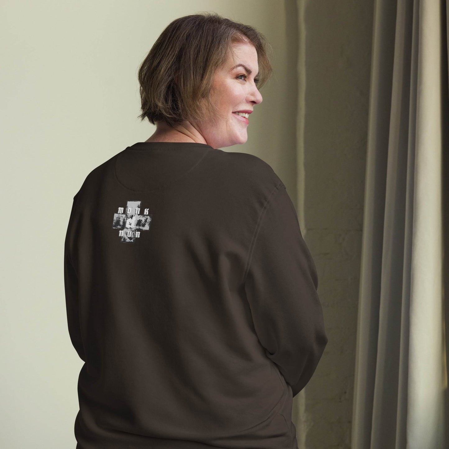 Unisex organic 80% cotton sweatshirt Always think positive - Monk&Nun UnisexClothing