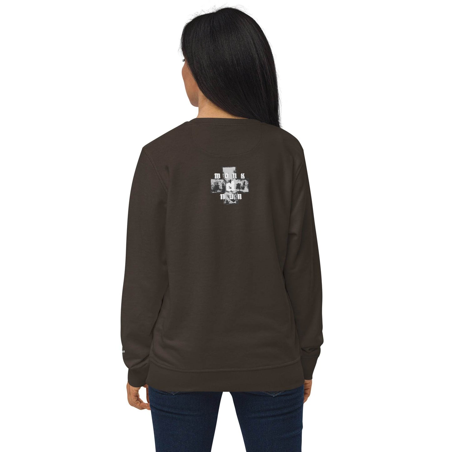 Unisex organic 80% cotton sweatshirt Always think positive - Monk&Nun UnisexClothing