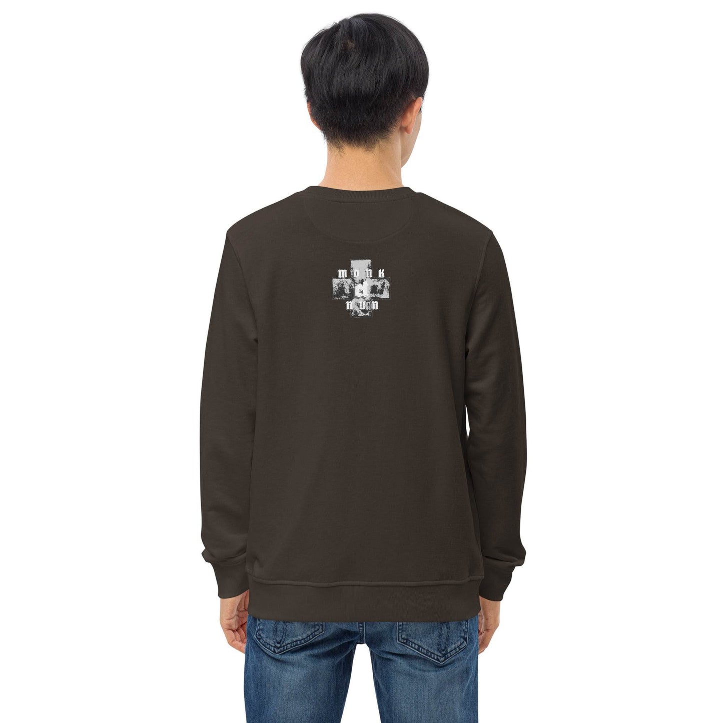 Unisex organic 80% cotton sweatshirt Always think positive - Monk&Nun UnisexClothing