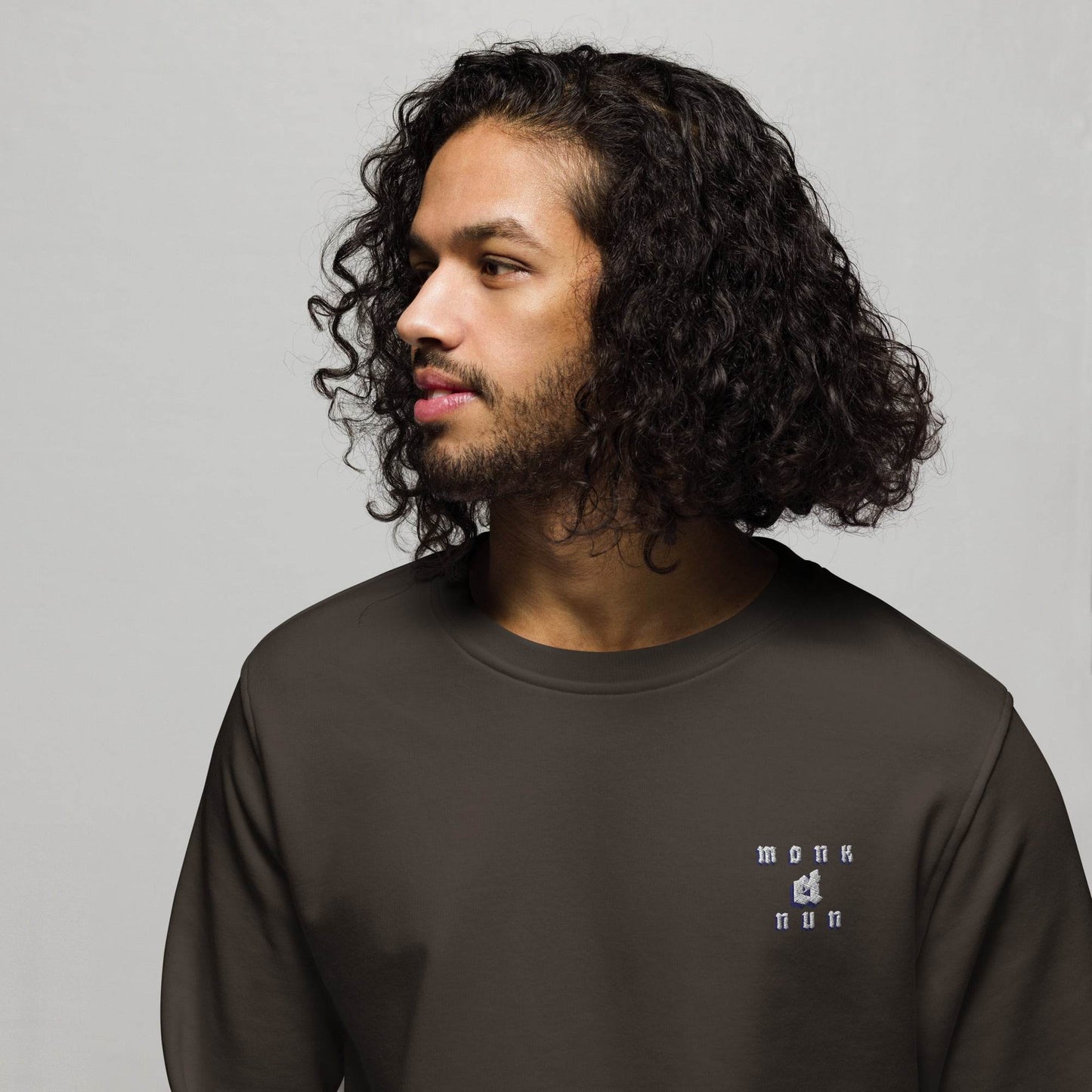 Unisex organic 80% cotton sweatshirt Always think positive - Monk&Nun UnisexClothing