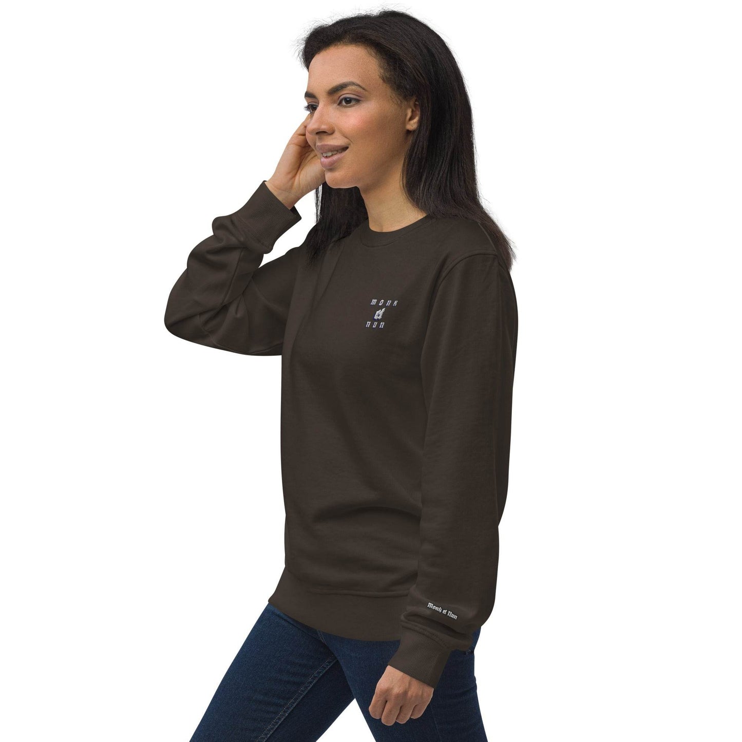 Unisex organic 80% cotton sweatshirt Always think positive - Monk&Nun UnisexClothing