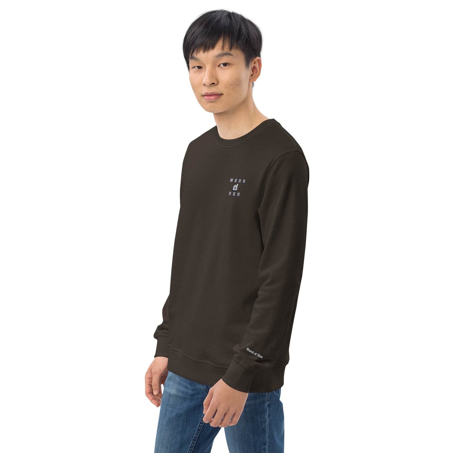 Unisex organic 80% cotton sweatshirt Always think positive - Monk&Nun UnisexClothing