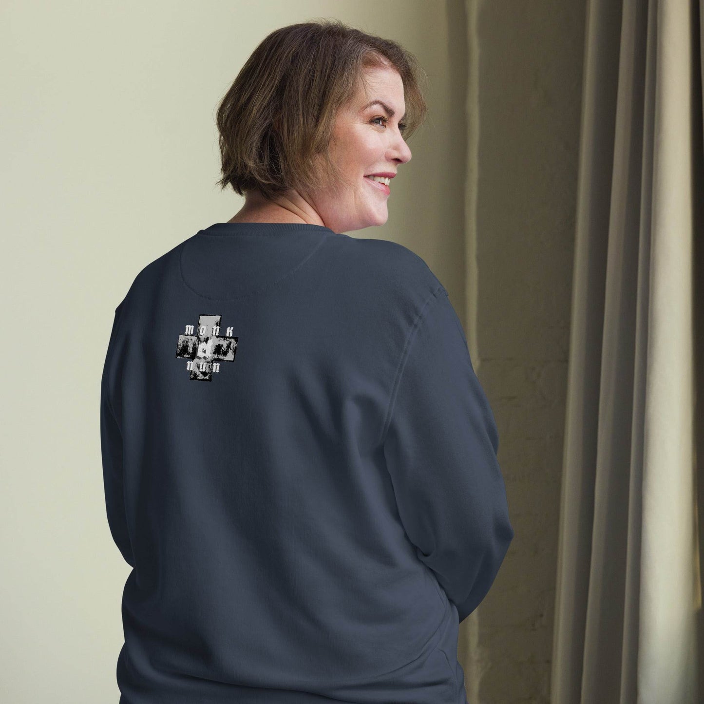Unisex organic 80% cotton sweatshirt Always think positive - Monk&Nun UnisexClothing