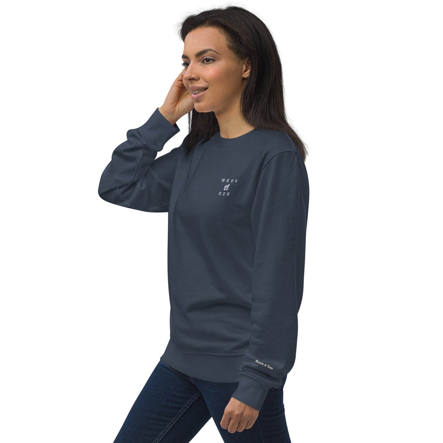 Unisex organic 80% cotton sweatshirt Always think positive - Monk&Nun UnisexClothing