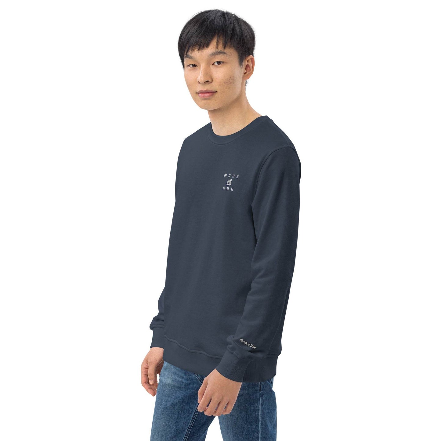Unisex organic 80% cotton sweatshirt Always think positive - Monk&Nun UnisexClothing