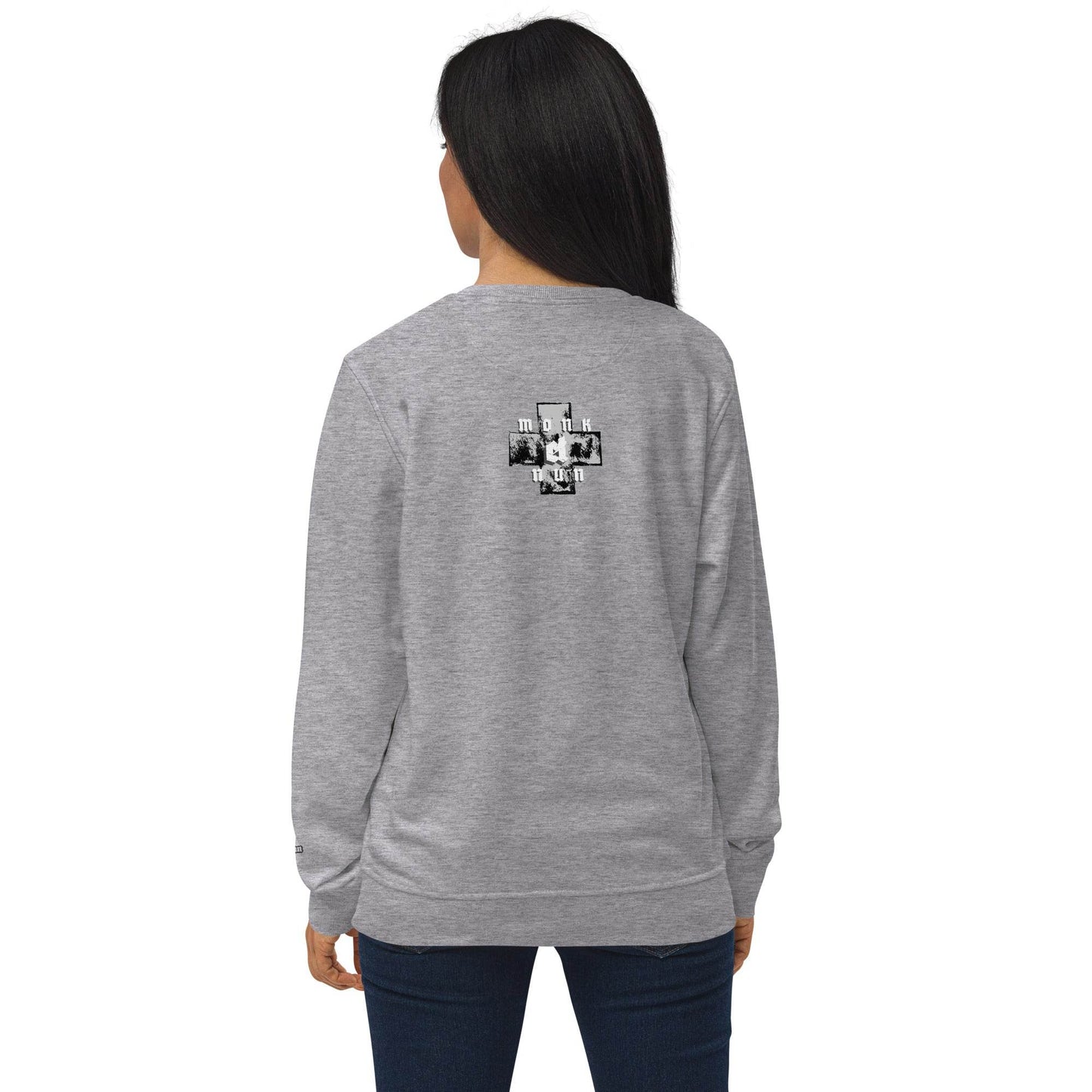 Unisex organic 80% cotton sweatshirt Always think positive - Monk&Nun UnisexClothing
