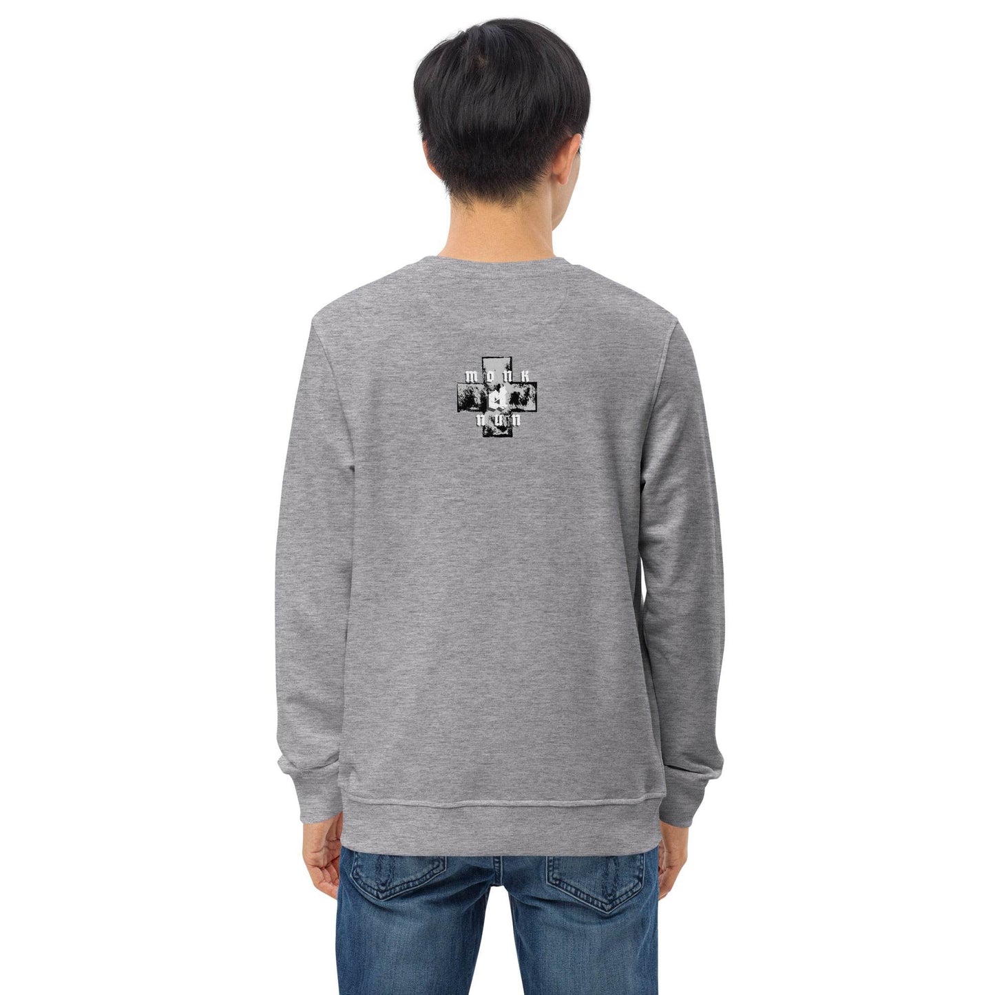 Unisex organic 80% cotton sweatshirt Always think positive - Monk&Nun UnisexClothing