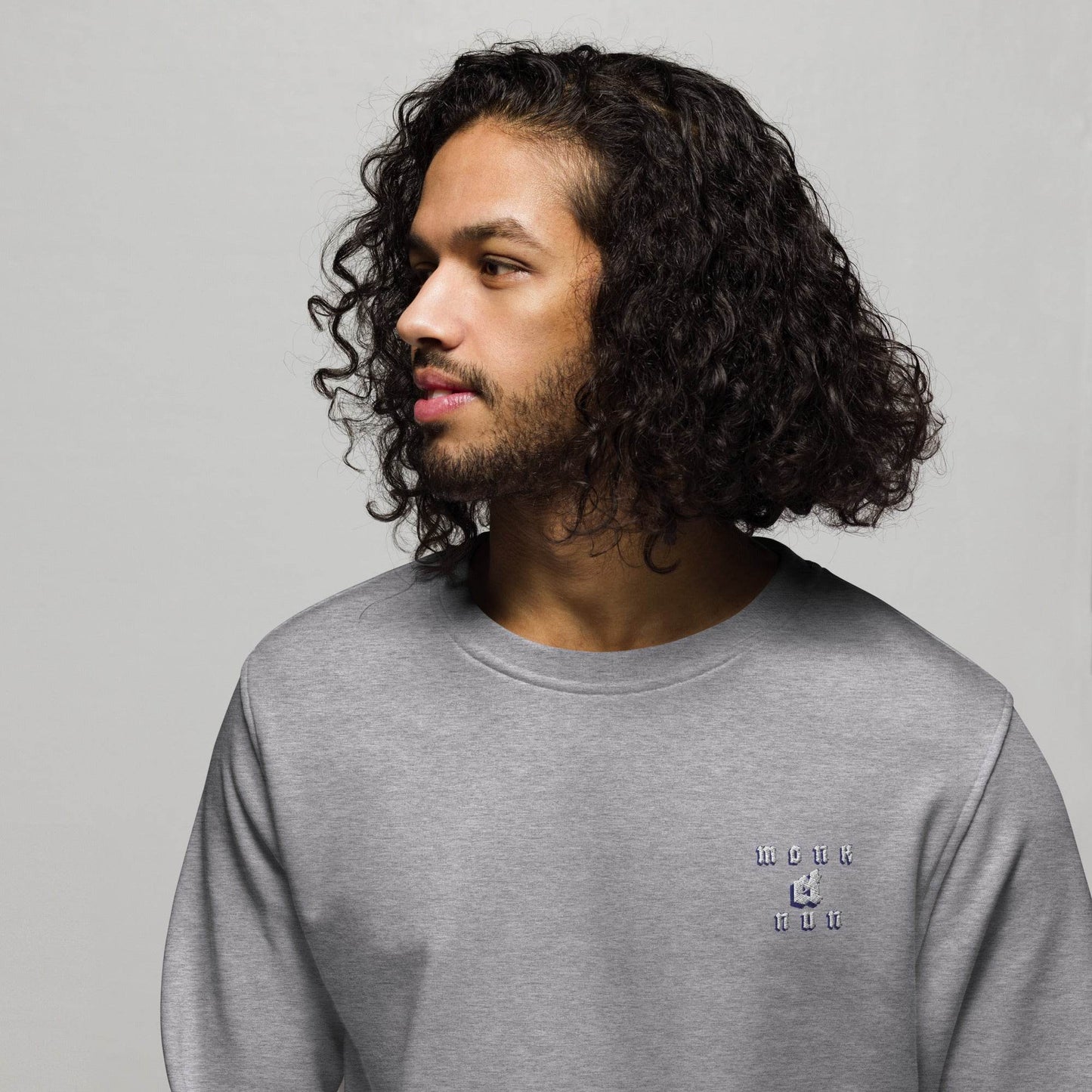 Unisex organic 80% cotton sweatshirt Always think positive - Monk&Nun UnisexClothing