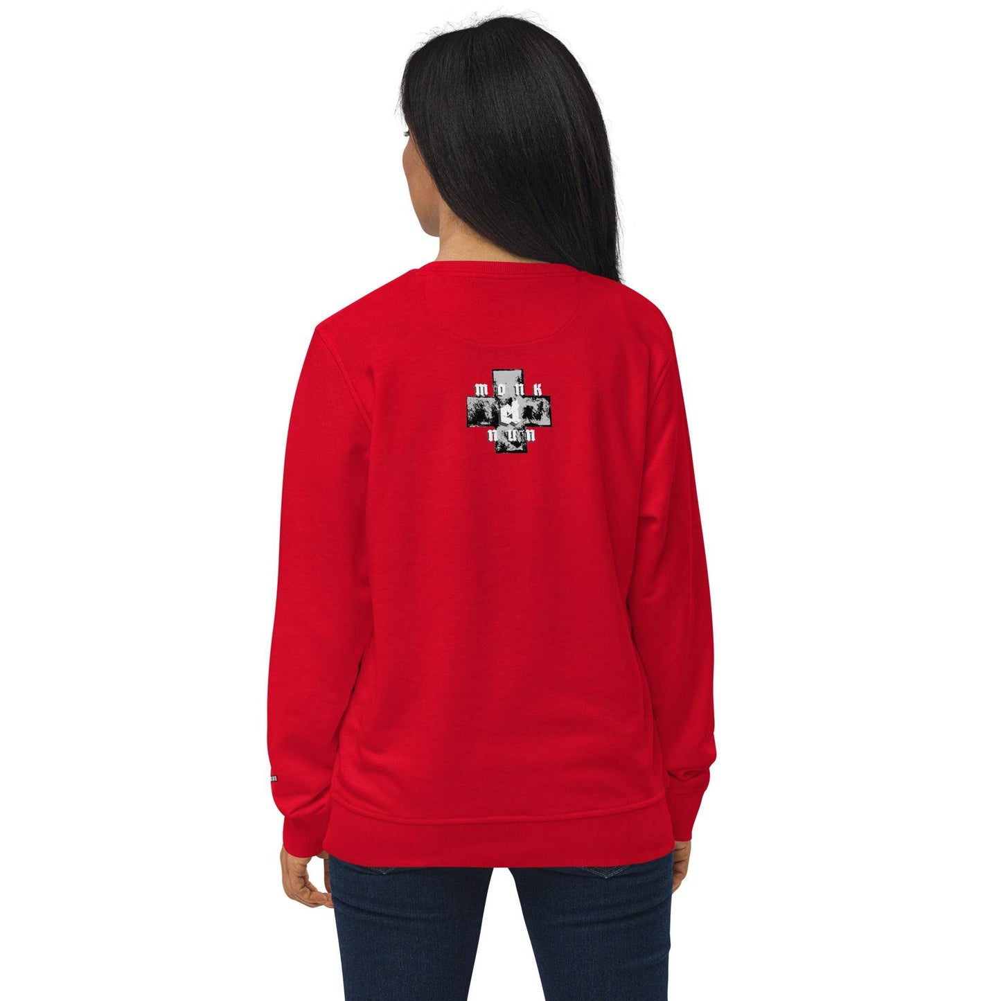 Unisex organic 80% cotton sweatshirt Always think positive - Monk&Nun UnisexClothing