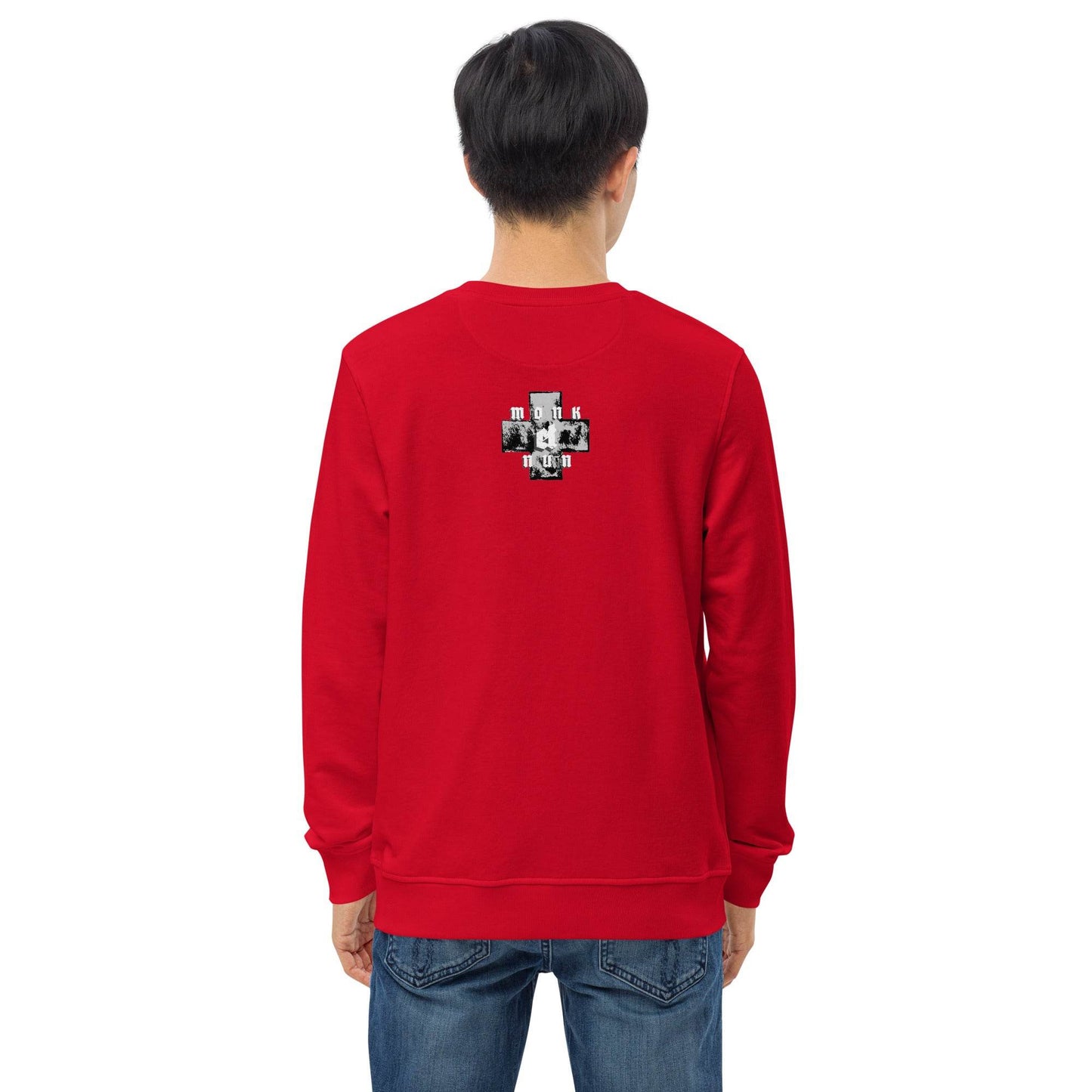 Unisex organic 80% cotton sweatshirt Always think positive - Monk&Nun UnisexClothing