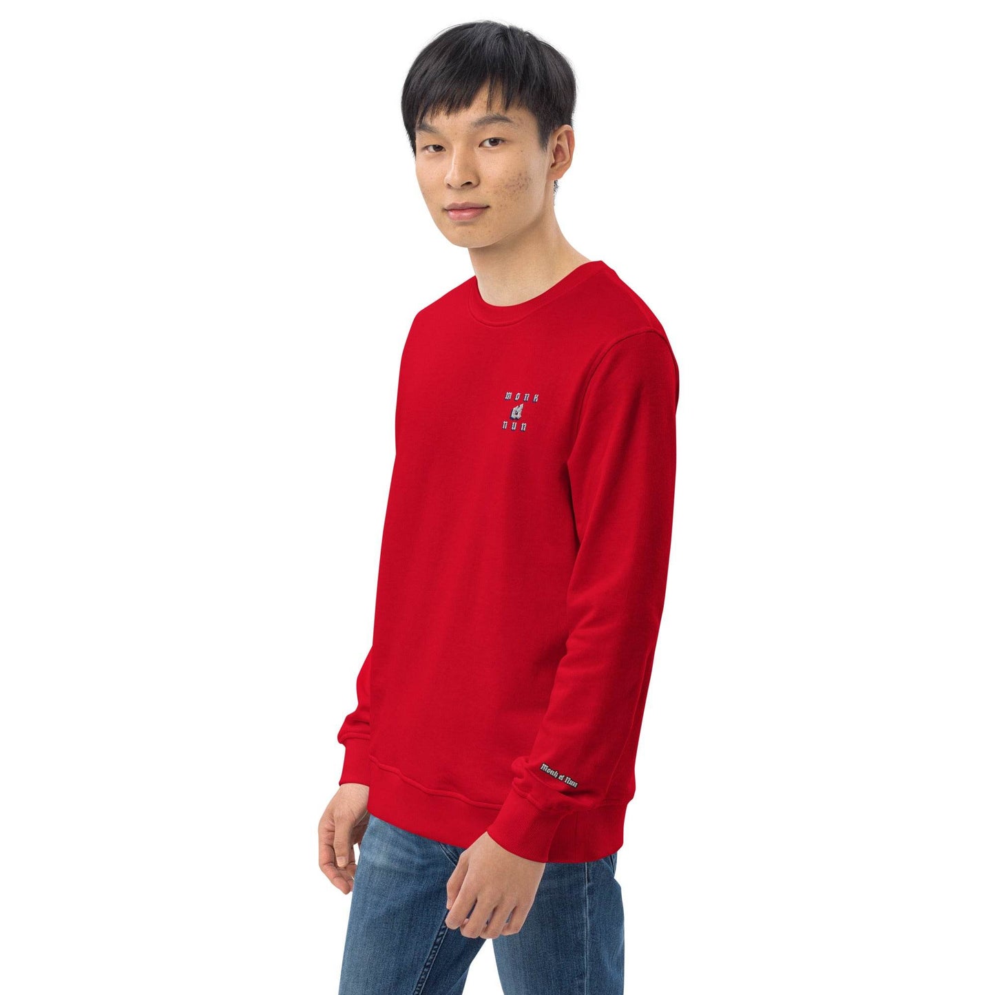 Unisex organic 80% cotton sweatshirt Always think positive - Monk&Nun UnisexClothing