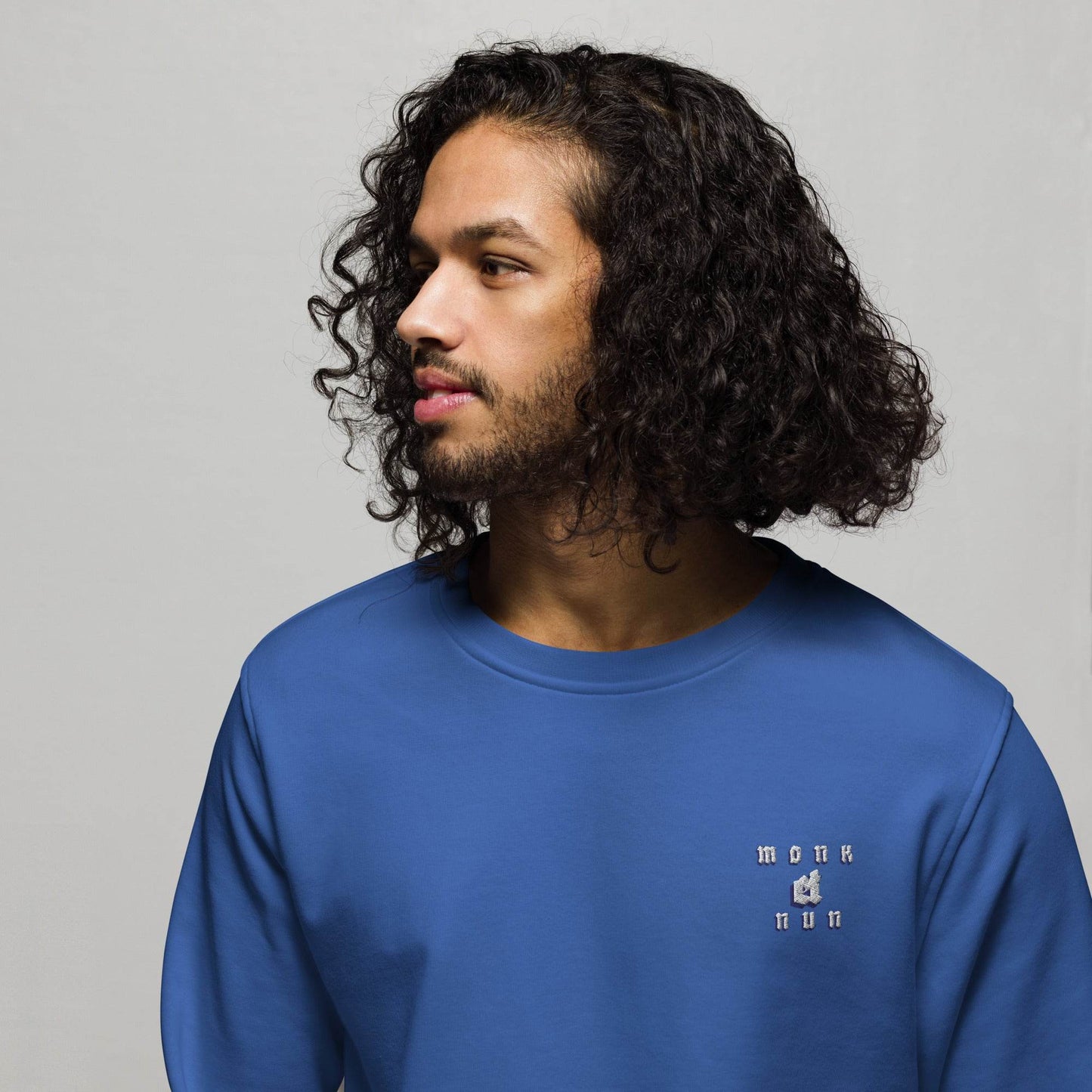 Unisex organic 80% cotton sweatshirt Always think positive - Monk&Nun UnisexClothing