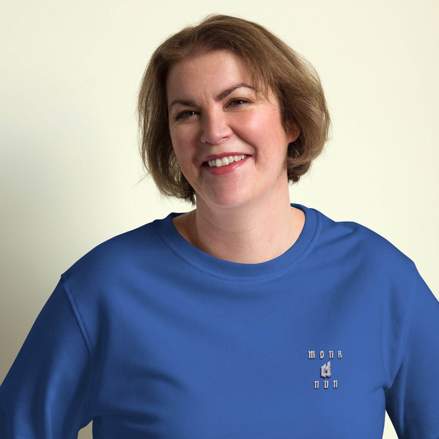 Unisex organic 80% cotton sweatshirt Always think positive - Monk&Nun UnisexClothing