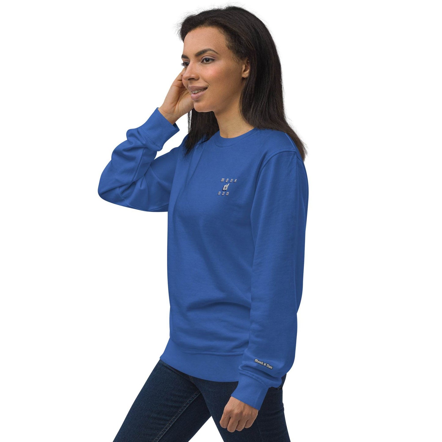 Unisex organic 80% cotton sweatshirt Always think positive - Monk&Nun UnisexClothing