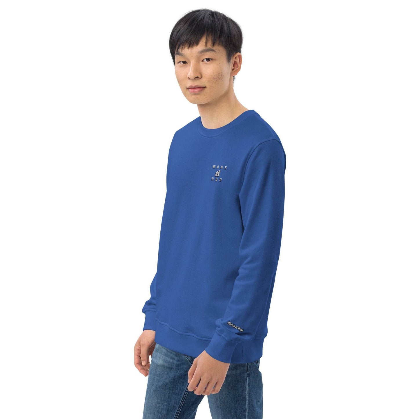Unisex organic 80% cotton sweatshirt Always think positive - Monk&Nun UnisexClothing